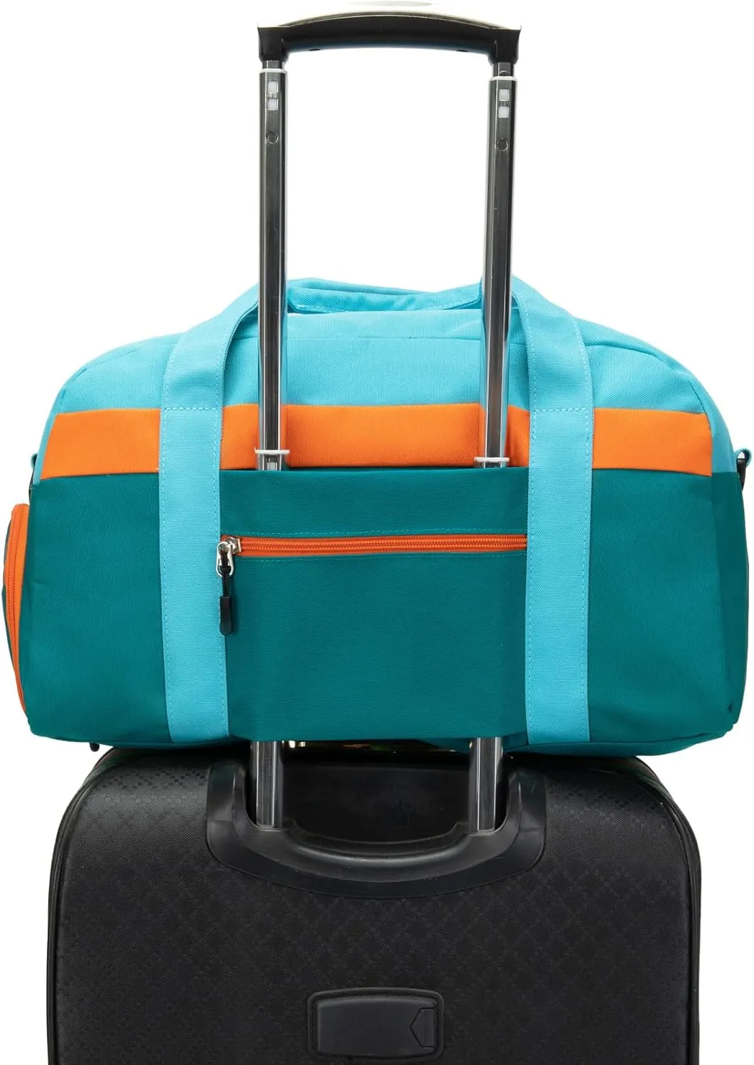 HawLander Kids Duffle Bag for Boys or Girls, Fit School Practice, or Overnight Travel (Blue Green)