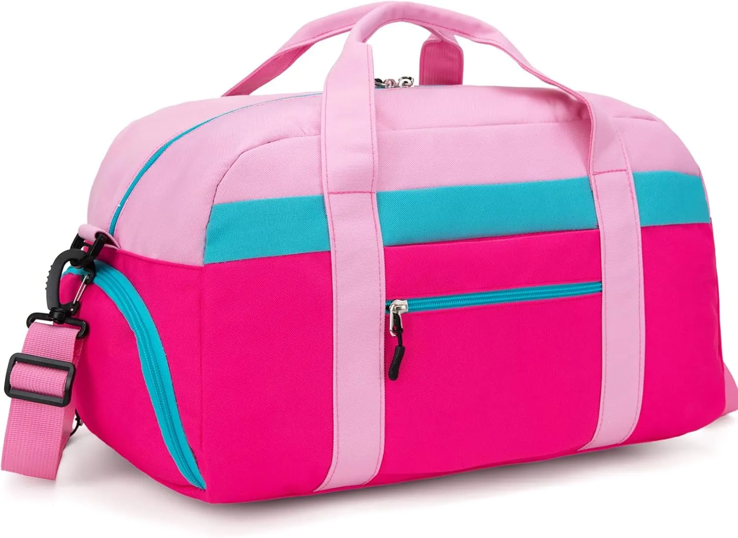 HawLander Kids Duffle Bag for Boys or Girls, Fit School Practice, or Overnight Travel (Pink)