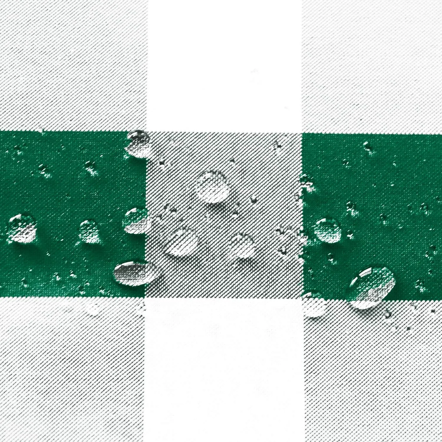 Hiasan Checkered Round Tablecloth 90 Inch for - Waterproof Stain and Wrinkle Resistant Washable Fabric Table Cloth for Dining Room Party Outdoor Picnic, Forest Green and White