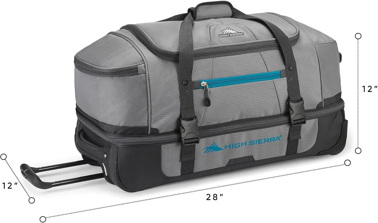 High Sierra Travel Bag, Steel Grey/Mercury, 28”