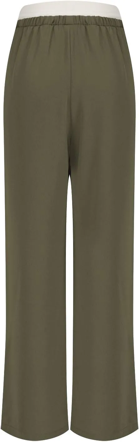 Hiking Pants Women Lightweight Travel Athletic Elastic Waist Cargo Pants Baggy Drawstring Joggers Sweatpants