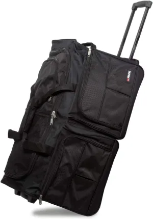 Hipack 28 in. Heavy Duty Rolling Duffle Bag - Black, HI96538