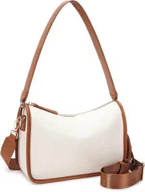 HKCLUF Crossbody Bags Purses for Women Trendy,Vegan Leather Medium Crossbody Purse,Shoulder Bag with 2PCS Adjustable Strap