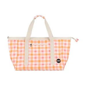 Holiday Tote Bag | Watermelon Peach Check