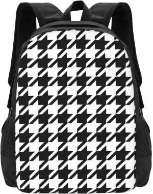 Houndstooth Large Classic Pattern Lightweight Packable Backpack Travel Casual Large Capacity Daypack Foldable Backpack For Men Women