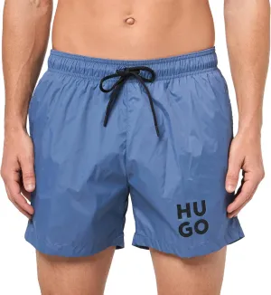 HUGO Men's Standard Stacked Logo Swim Trunk