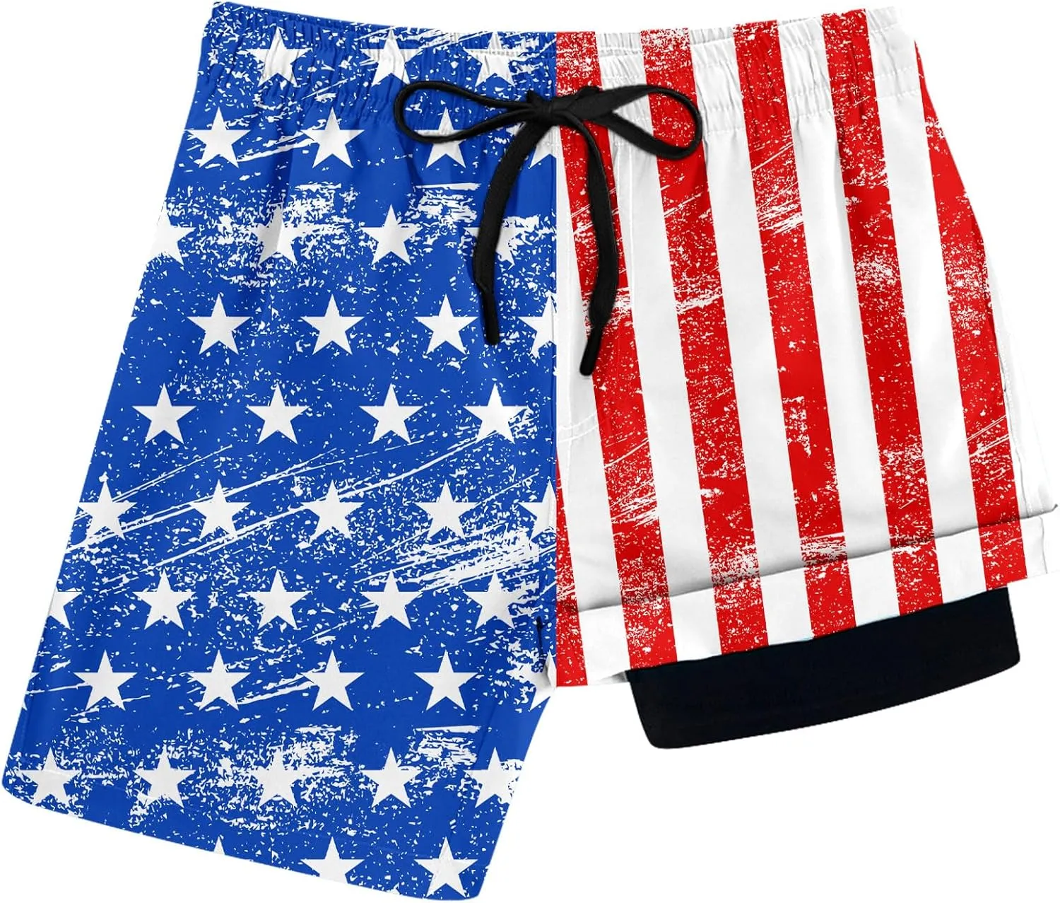 Idgreatim 5-16T Boys Swim Trunks with Compression Liner Summer Beach Quick Dry Swimsuit Bathing Suit
