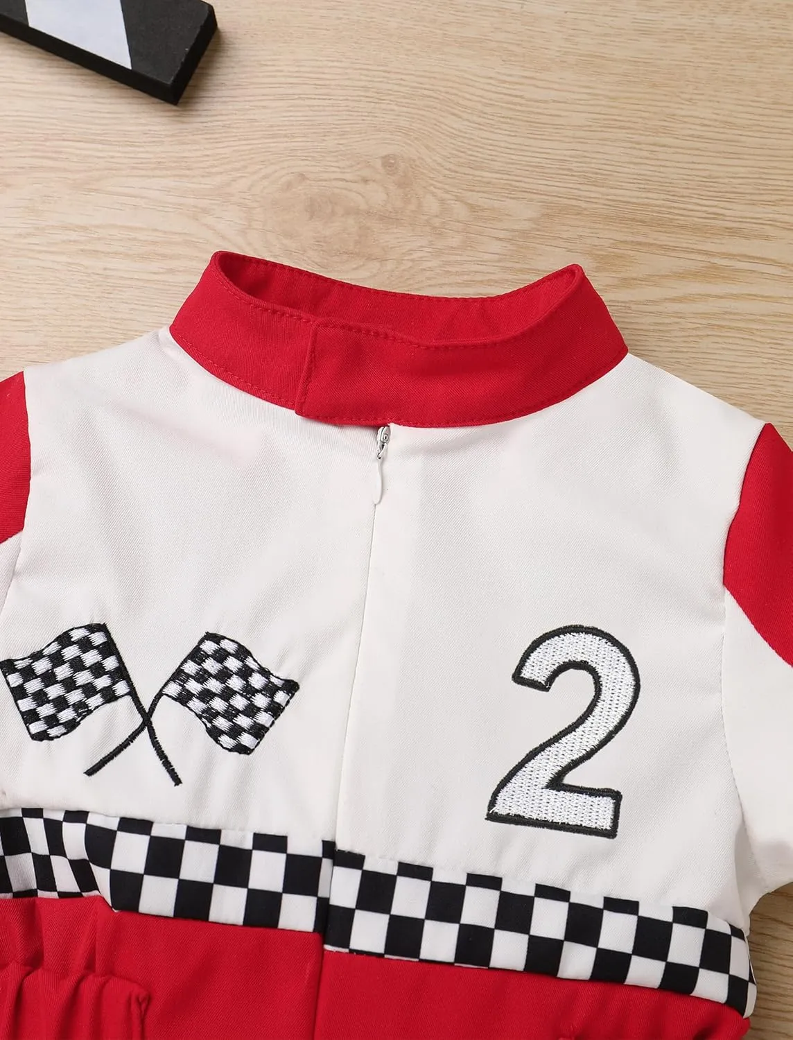 IMEKIS Baby 1st 2nd Birthday Outfit Boy Girl Race Car One Piece Jumpsuit Halloween Cake Smash Photo Shoot