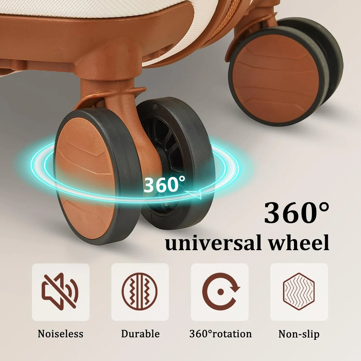 imiomo Hard Shell Luggage Sets 5 Piece for Women, Lightweight Hardside Rolling Suitcase Set with Spinner Wheels and TSA Lock, RoseGold