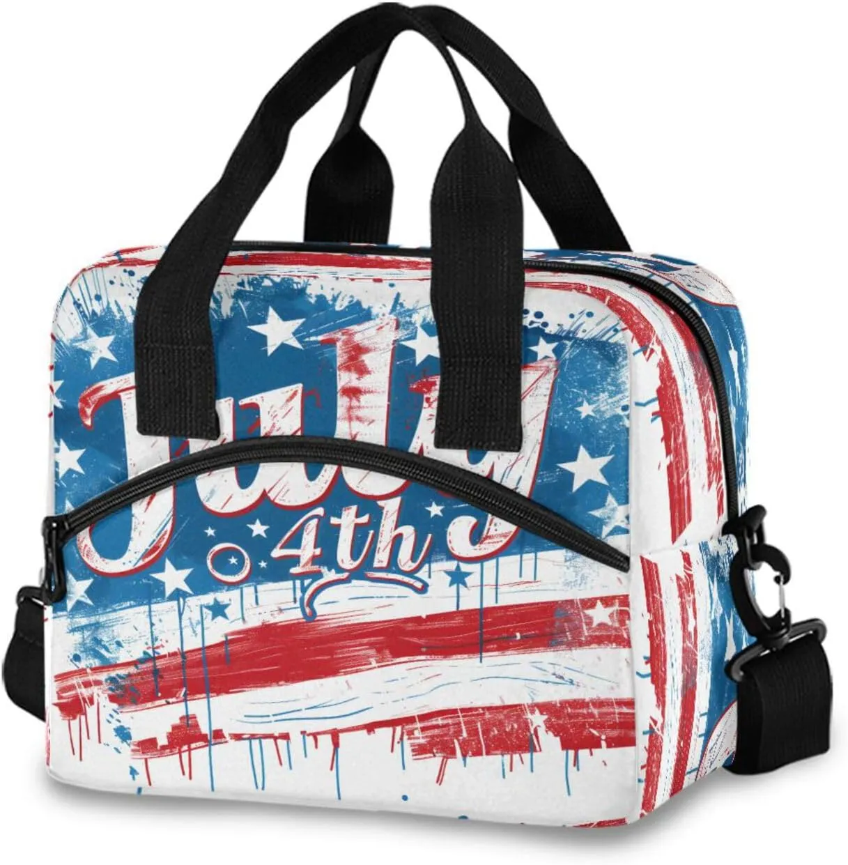 Independence Day Lunch Box for Men Women Adults Insulated Lunch Bag Cooler Bag with Adjustable Shoulder Strap for Work Picnic Travel248