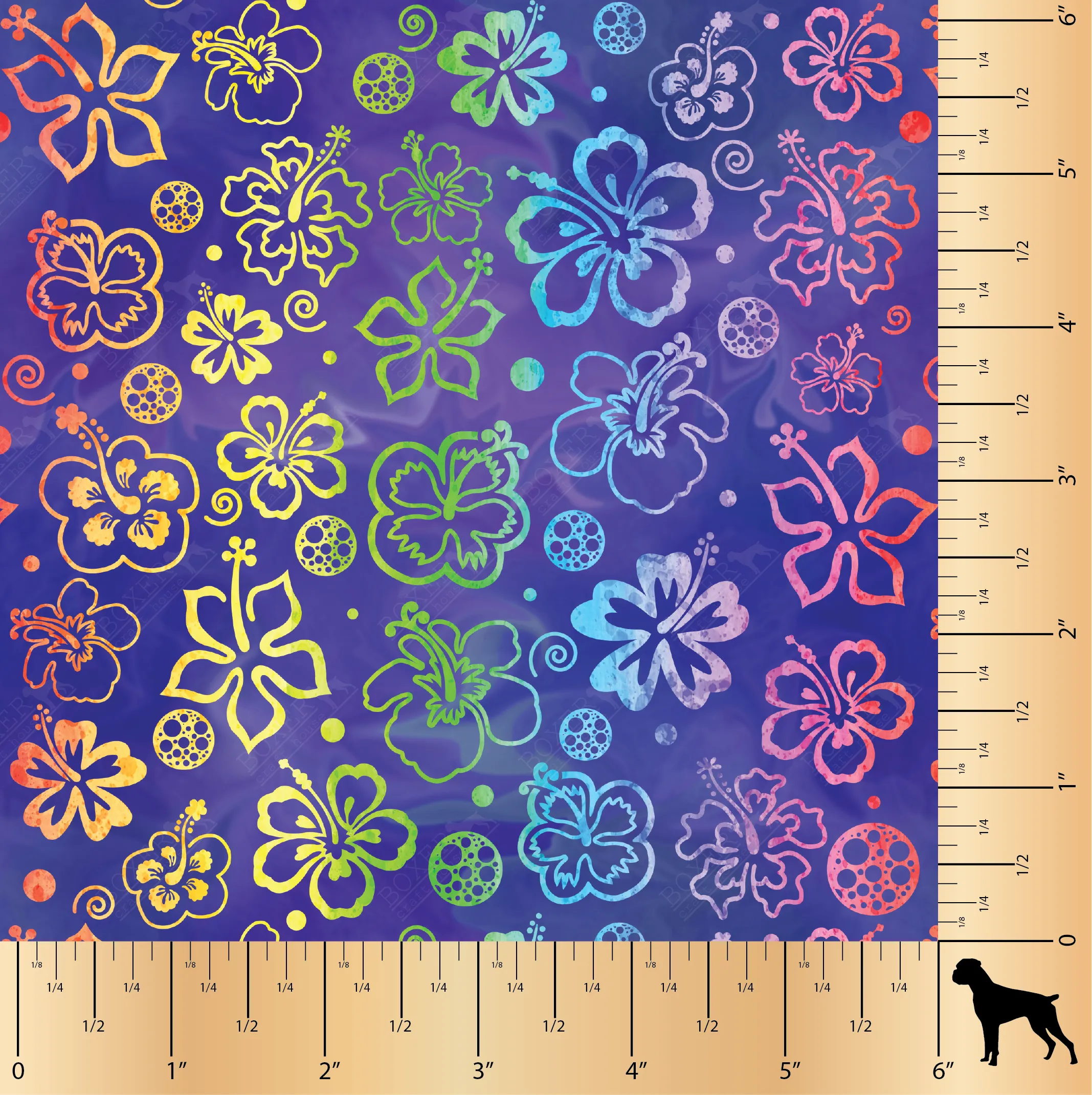 Inky Indigo - Tropical Flowers