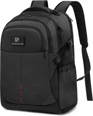 INSAVANT Laptop Backpack 15.6 Inch TSA Friendly Travel Backpacks Extra Large Durable College Travel Daypack Anti Theft with USB Charging Port Best Gift for Men Women (Black)