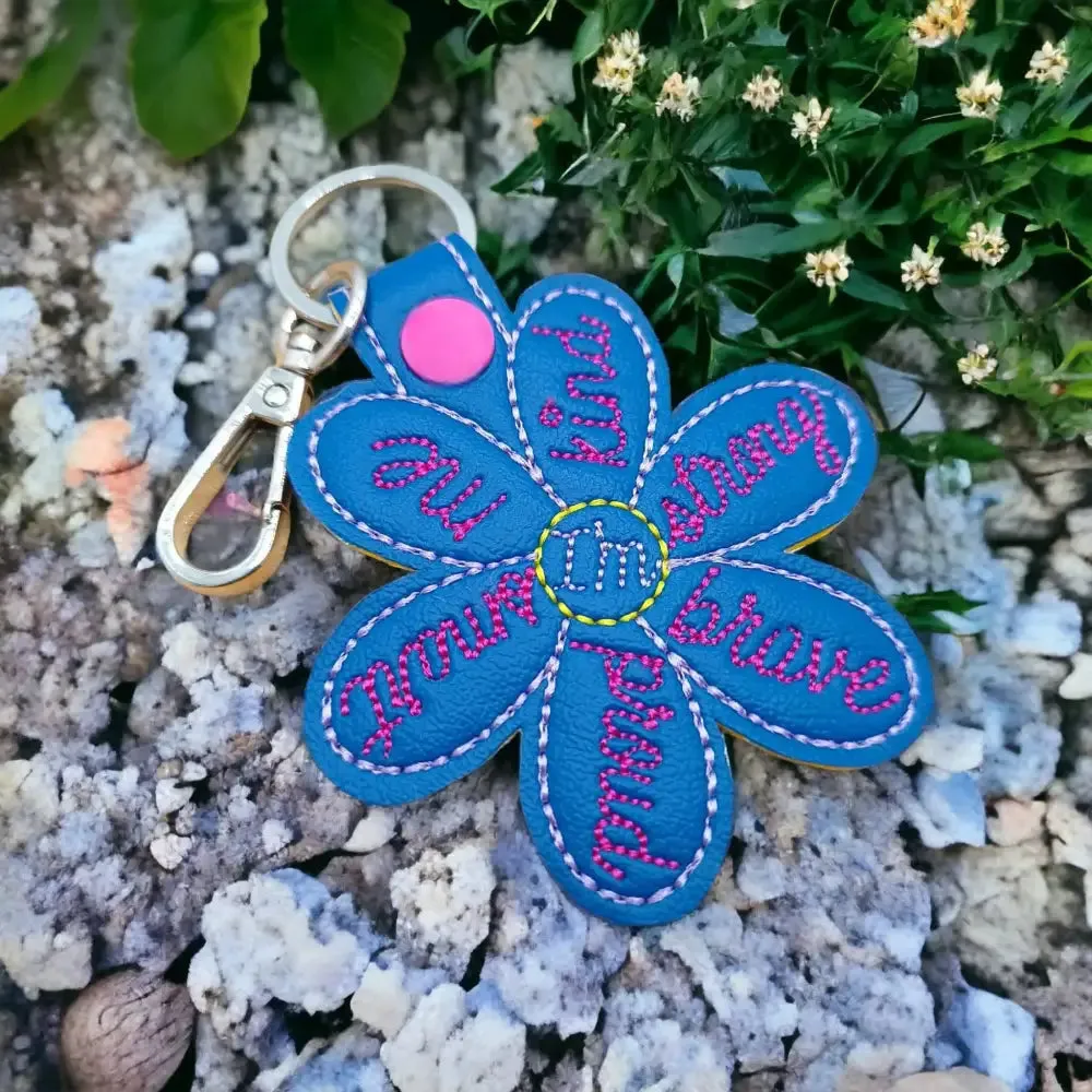 Inspirational Flower Themed Keychains | A Touch of Compassion Gift | Flower Charm