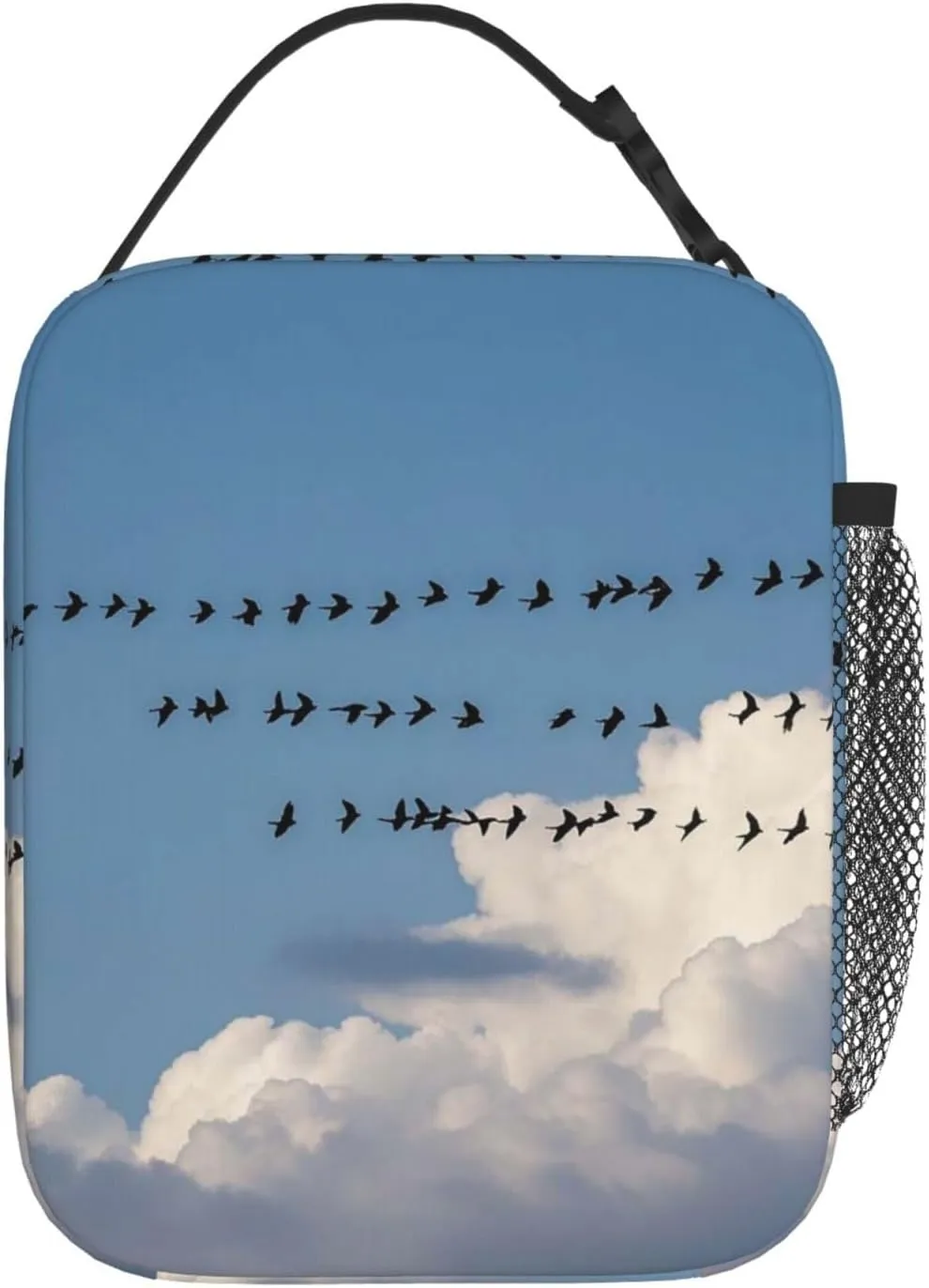 Insulated Lunch Bag for Women Men Bird migration Lunch Box Reusable Lunch Tote Bag for Work Picnic Travel