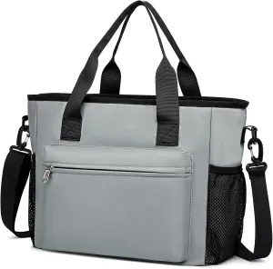 Insulated Lunch Box for Women Men Adults,Adjustable Shoulder Strap Reusable Lunch Bag for Office Work Picnic Camping Beach Outdoor Large Lunch Bag-Grey
