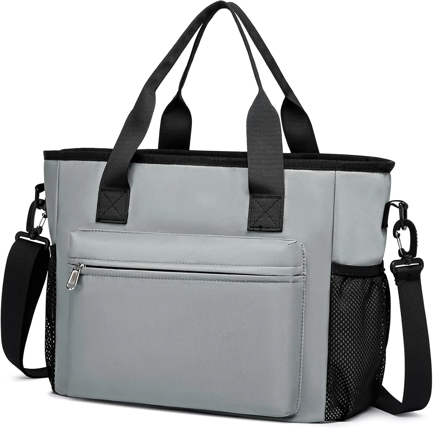 Insulated Lunch Box for Women Men Adults,Adjustable Shoulder Strap Reusable Lunch Bag for Office Work Picnic Camping Beach Outdoor Large Lunch Bag-Grey