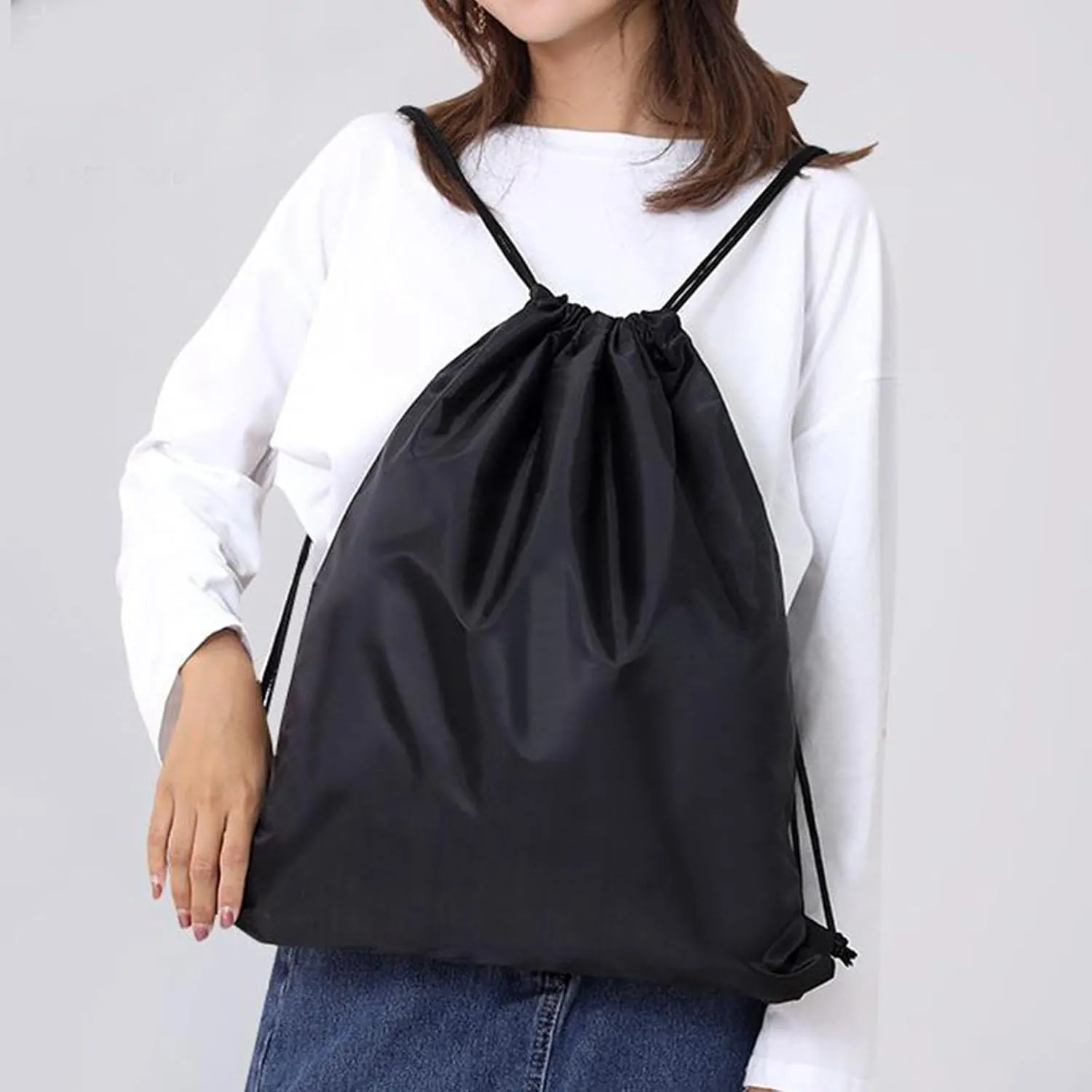 INVODA Drawstring Backpack 12PCS Bulk String Backpack Drawstring Bags Sport Gym Cinch Bag Sackpack for Women Men (Mix Colors 12PCS)