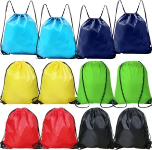 INVODA Drawstring Backpack 12PCS Bulk String Backpack Drawstring Bags Sport Gym Cinch Bag Sackpack for Women Men (Mix Colors 12PCS)