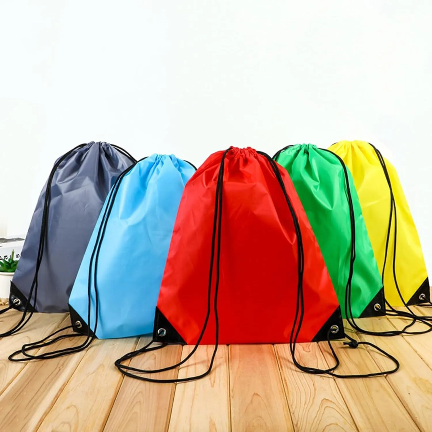 INVODA Drawstring Backpack 12PCS Bulk String Backpack Drawstring Bags Sport Gym Cinch Bag Sackpack for Women Men (Mix Colors 12PCS)