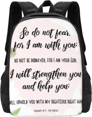 Isaiah 41：10 Lightweight Packable Backpack Travel Casual Large Capacity Daypack Foldable Backpack For Men Women