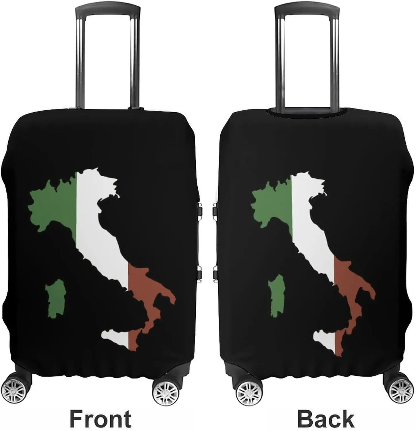 Italy Map Flag Fashion Luggage Cover Protector Washable Elastic Suitcase Cover Anti-Scratch Unisex Travel