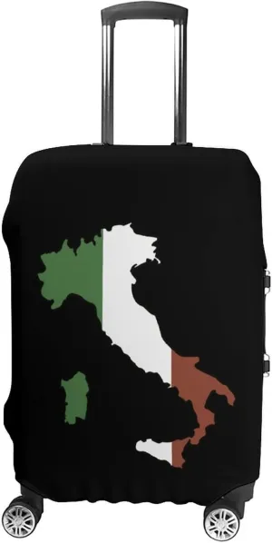 Italy Map Flag Fashion Luggage Cover Protector Washable Elastic Suitcase Cover Anti-Scratch Unisex Travel