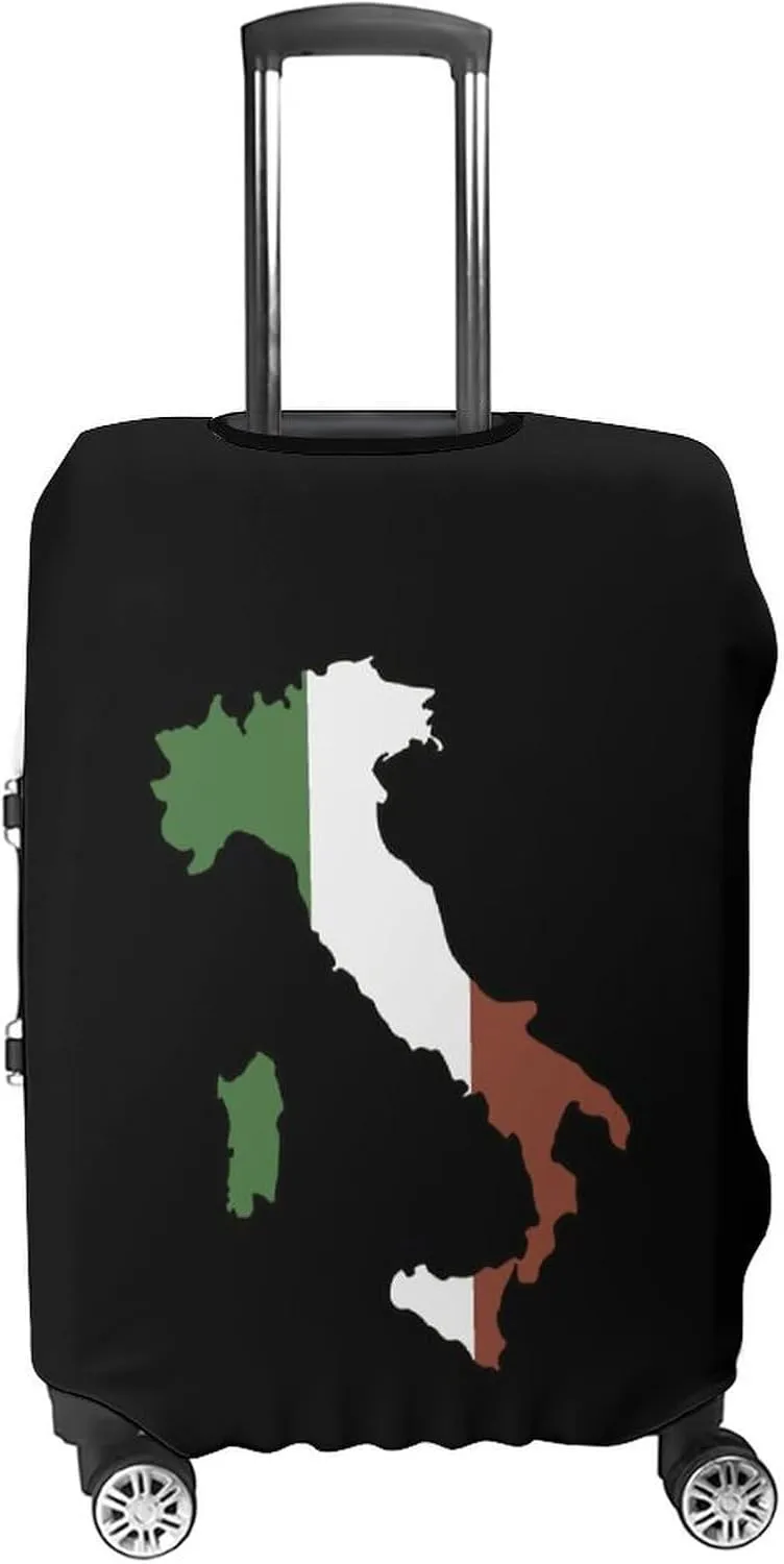 Italy Map Flag Fashion Luggage Cover Protector Washable Elastic Suitcase Cover Anti-Scratch Unisex Travel