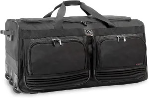 J World New York Brighton 33 Inch Rolling Duffel, Black, One Size