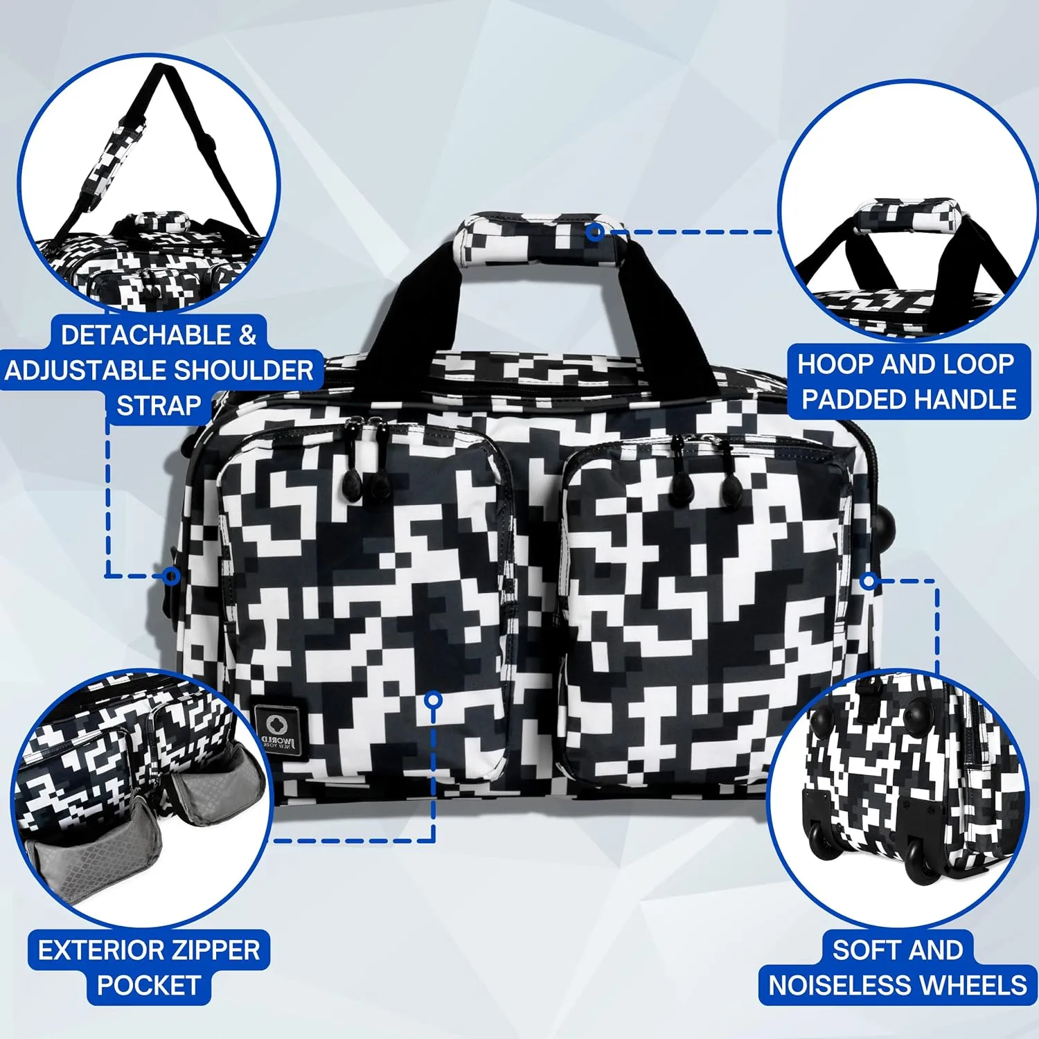 J World New York Duane Wheeled Duffel Bag