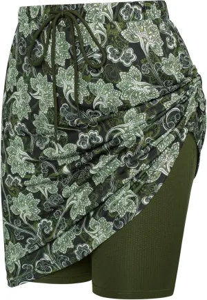 JACK SMITH Women's Stretchy Knee Length Skirts Athletic Skorts for Woman Drawstring Waist with Mesh Shorts Pockets