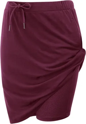 JACK SMITH Women's Stretchy Knee Length Skirts Athletic Skorts for Woman Drawstring Waist with Mesh Shorts Pockets
