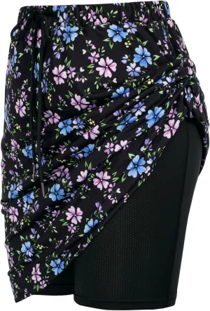 JACK SMITH Women's Stretchy Knee Length Skirts Athletic Skorts for Woman Drawstring Waist with Mesh Shorts Pockets