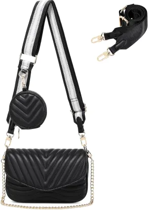 JEEHAN Quilted Crossbody Bags for women Designer Shoulder Handbags Small Purse