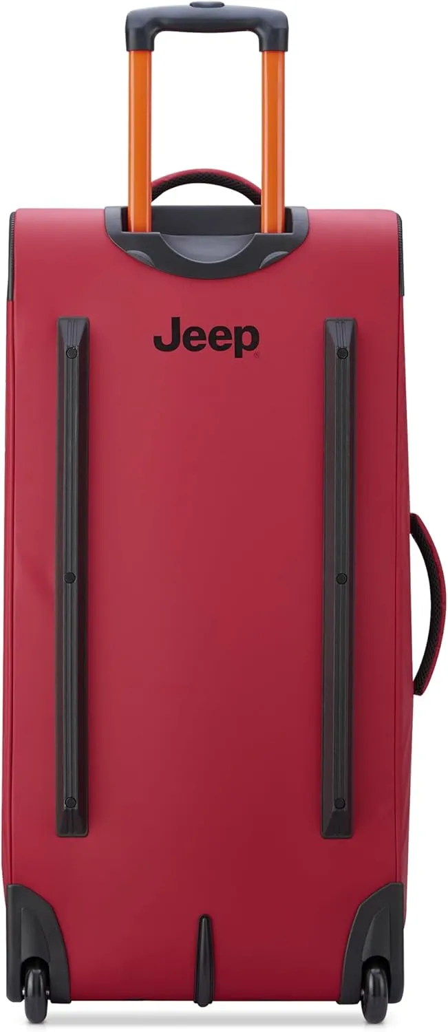 Jeep JS006B Two Wheel Rolling Travel Duffle Bag, Tomato, 31 Inch