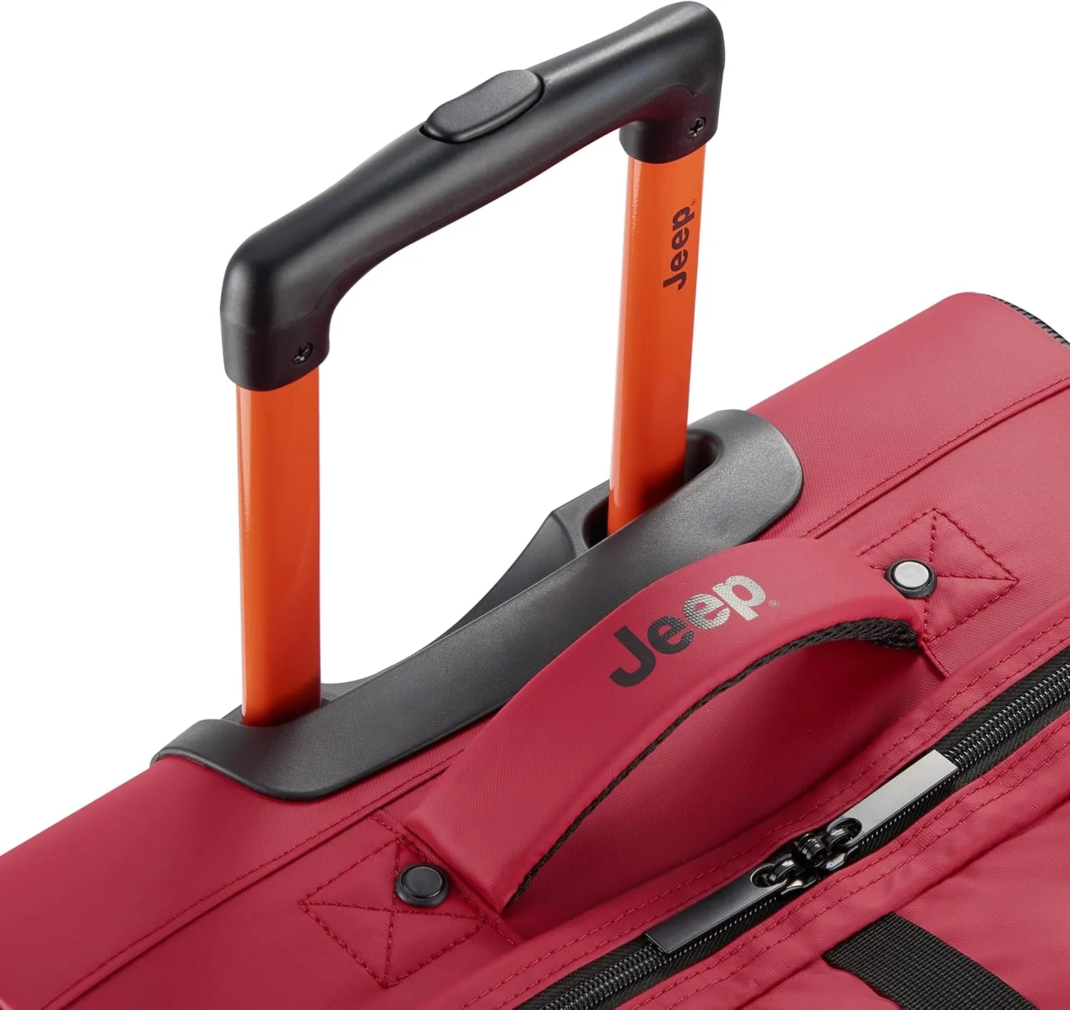 Jeep JS006B Two Wheel Rolling Travel Duffle Bag, Tomato, 31 Inch
