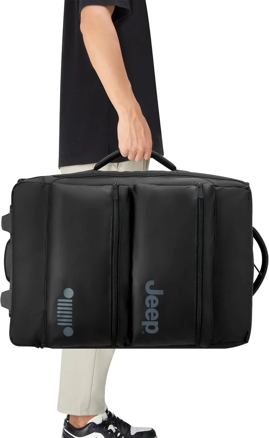 Jeep JS006B Two Wheel Rolling Travel Duffle Bag