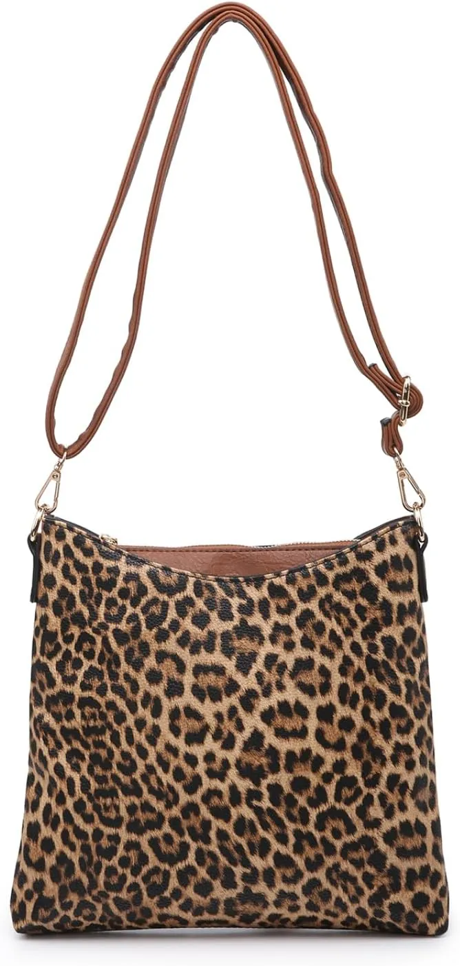 JEN & CO. Emma Crossbody Bags for Women Trendy Vegan Leather Purses Shoulder Handbags with Adjustable Strap