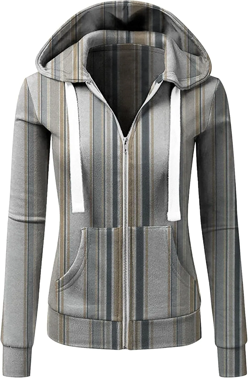 JEsilunmaMY Women's Color Block Winter Cotton Hoodies Long Sleeve Athletic Hooded Sweatshirt Slim Workout Drawstring Jacket