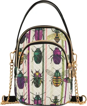 Jewel Beetle Bee Small Crossbody Bags for Women Adjustable Strap Purses Travel Handbags 20860662