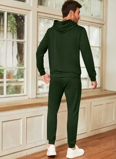 JMIERR Men's 2 Piece Outfits Hoodie Sweatshirt Tracksuit & Joggers Sweatpants Sweatsuit Set