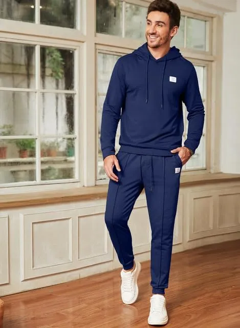 JMIERR Men's 2 Piece Outfits Hoodie Sweatshirt Tracksuit & Joggers Sweatpants Sweatsuit Set