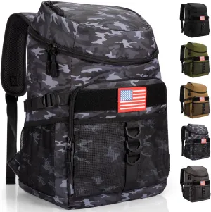 JOYHILL Backpack Cooler, Cooler Backpack 36 Cans/25 L Tactical Insulated Soft Cooler Bag Large Capacity Leakproof Cooler for Men Women, Travel Backpack for Camping Hiking Picnic Beach