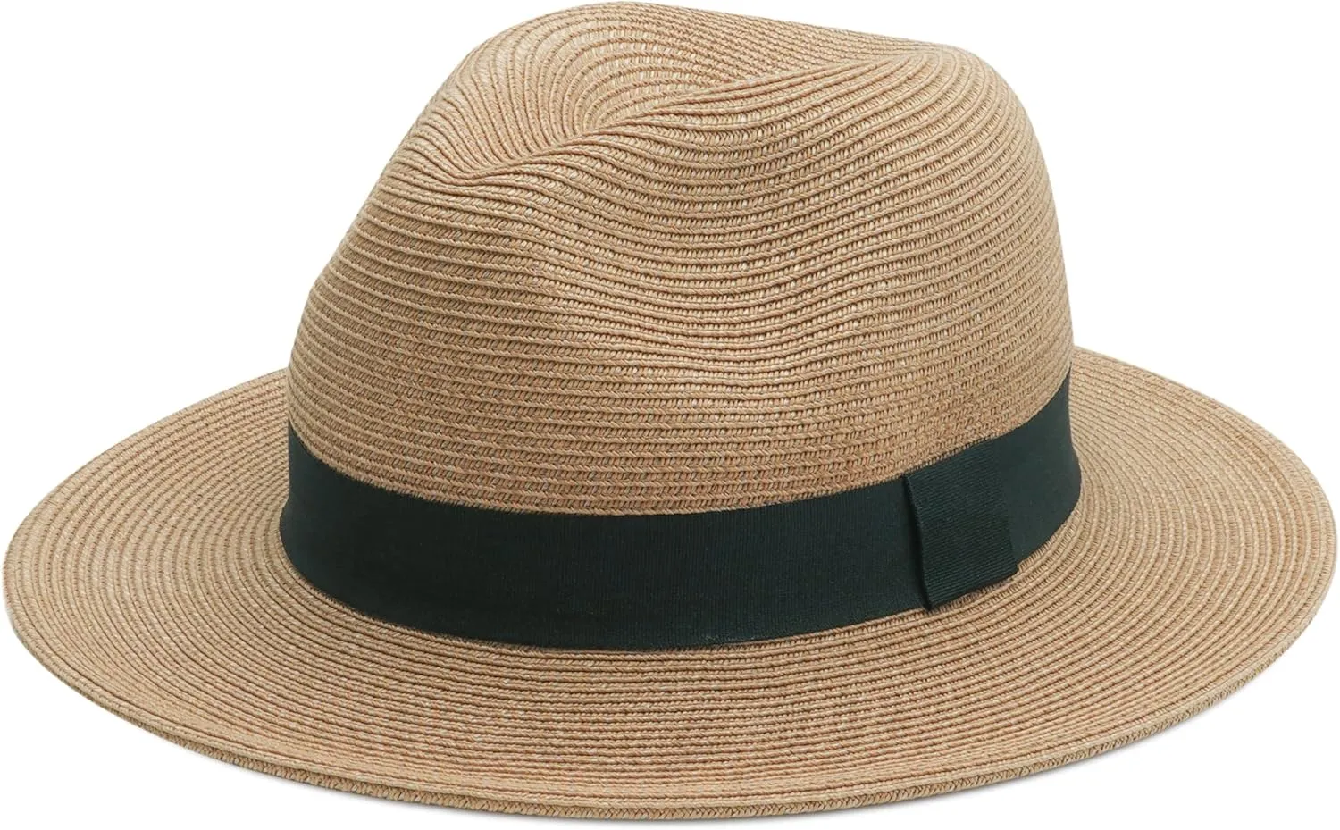 Joywant Womens Straw Fedora Beach Sun Hat, Packable Wide Brim Panama Hat for Women UV UPF50  Summer Hat