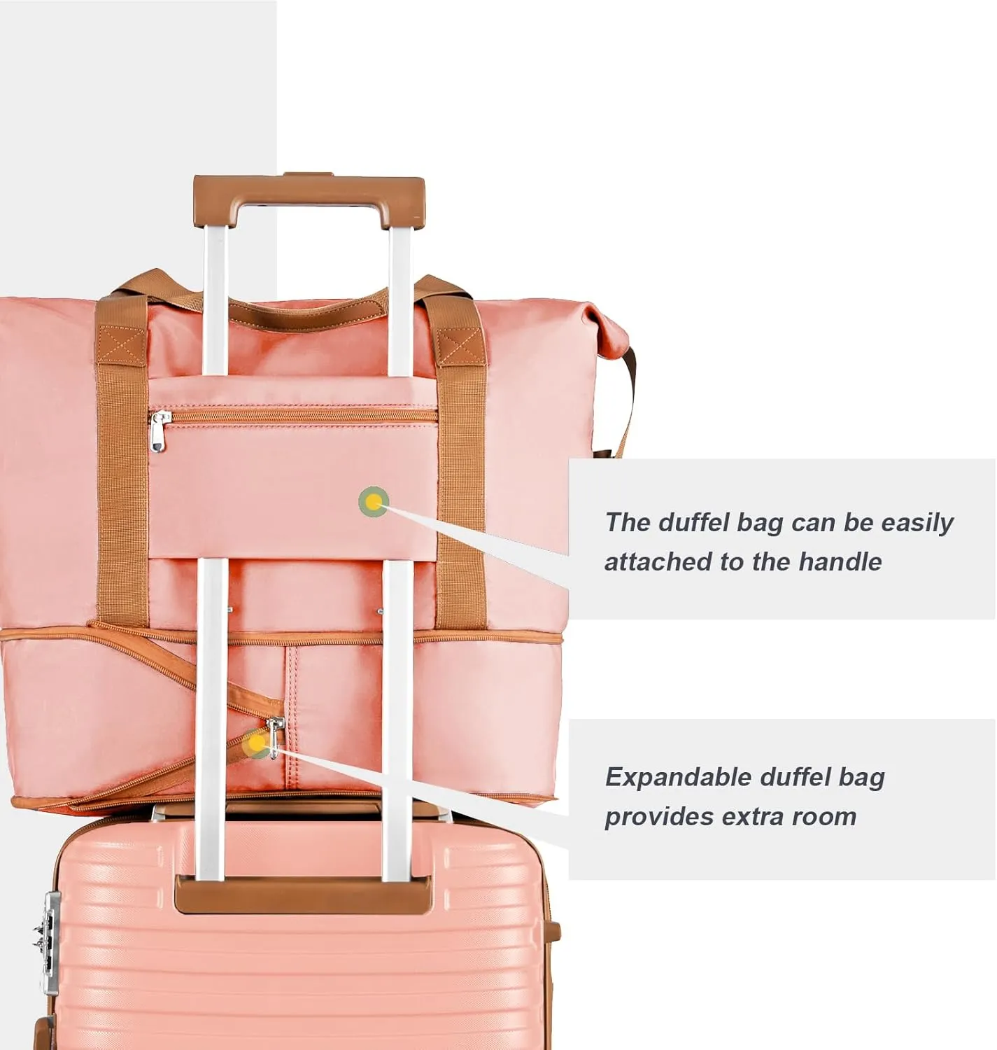 Joyway 28 Inch Large Luggage Hardside Suitcase with Spinner Wheel, Lightweight 3 Piece Suitcase Set with TSA Lock(Pink)
