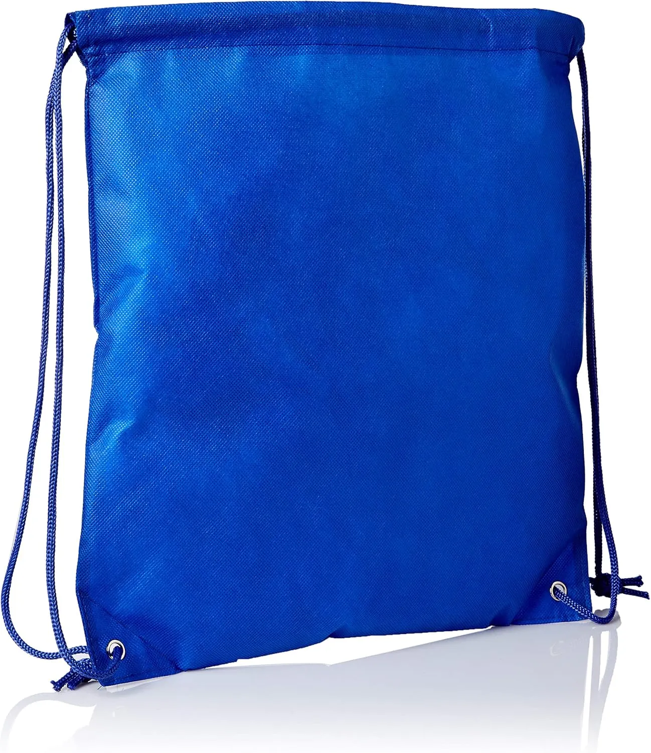 Jumbuzz Promotional Nonwoven Drawstring Bags Gym Sack Cinch Bags for Sports, Dance, Soccer, Hike, Yoga, Royal, Set of 50