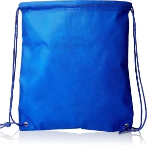 Jumbuzz Promotional Nonwoven Drawstring Bags Gym Sack Cinch Bags for Sports, Dance, Soccer, Hike, Yoga, Royal, Set of 50
