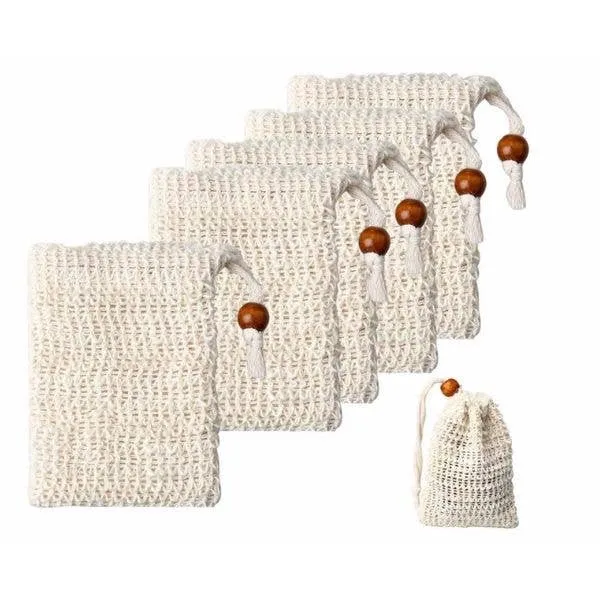 Jungle Soap Bag - Sisal | Natural Fibre Mesh Soap Pouch Sack