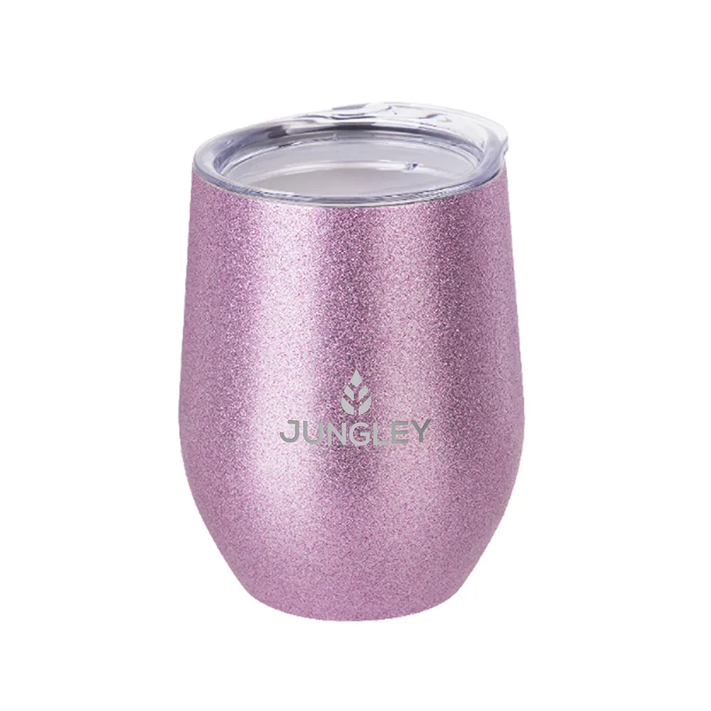 Jungley Glitter Stemless Wine Insulated Tumbler
