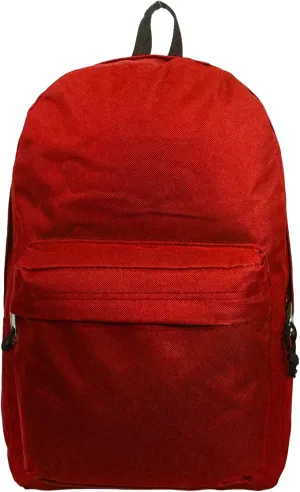 K-Cliffs 18in Classic Backpack Basic Bookbag Simple School Book Bags Vintage Emergency Daypack w/Padded Back & Side Pocket