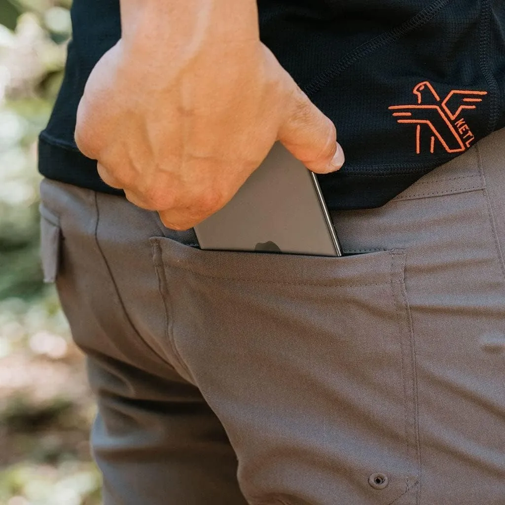 KETL Tomfoolery Travel Pants: Stretchy, Packable, Casual Chino Style W/Zipper Pockets - Men's